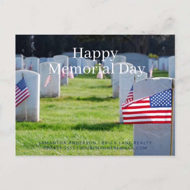 Carte postale Joyeux Memorial Day Immobilier (Devant)
