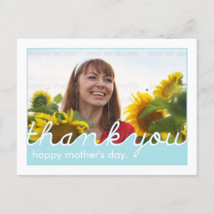 Carte Postale Joyeux Merci de la Fête des mères, Maman Bleu Blan