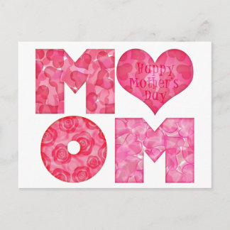 Carte Postale Joyeux Mère de Fête Maman Alphabet