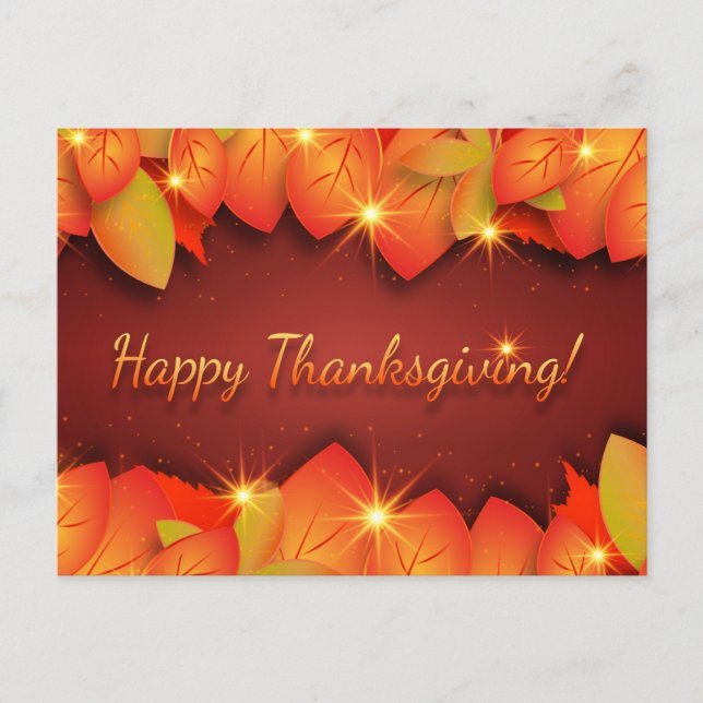 Carte Postale Joyeux message de Thanksgiving (Devant)