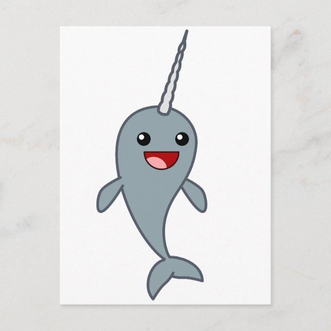 Carte Postale Joyeux Narwhal (Devant)