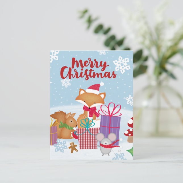 Carte postale Joyeux Noël (Debout devant)