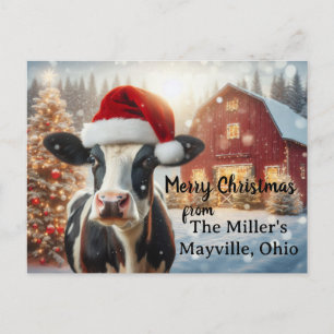 Carte Postale Joyeux Noël à la ferme