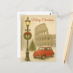Carte Postale Joyeux Noël à Rome – Cadeau d'art de fête 