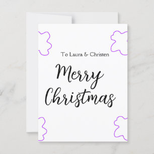 Carte Postale Joyeux Noël ajouter le nom texte personnalisé cade