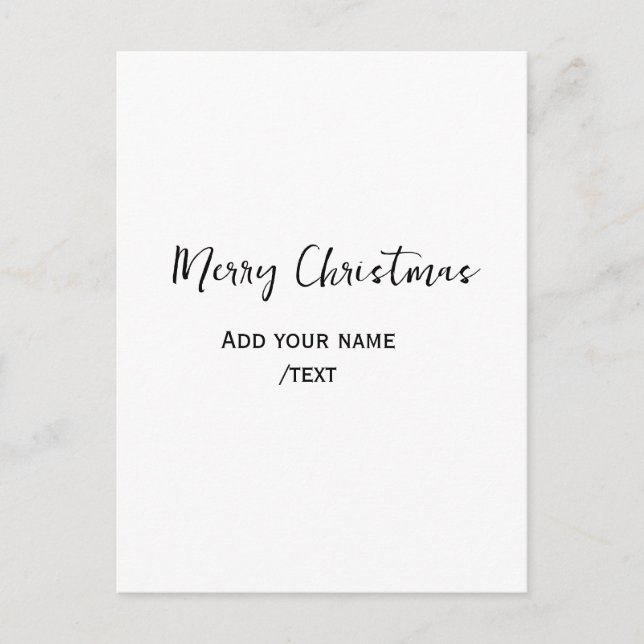 Carte Postale Joyeux Noël ajouter texte moderne simple (Devant)