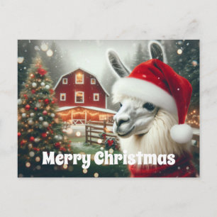 Carte Postale Joyeux Noël Alpaca