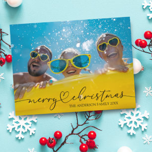 Carte Postale Joyeux Noël Amusant Une Photo