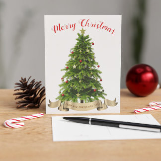 Carte postale Joyeux Noël Arbre
