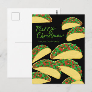 Carte Postale JOYEUX NOËL Avalanche de tacos Délicieux sur mesur