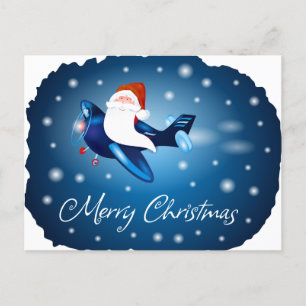 Carte Postale Joyeux Noël avec Père Noël