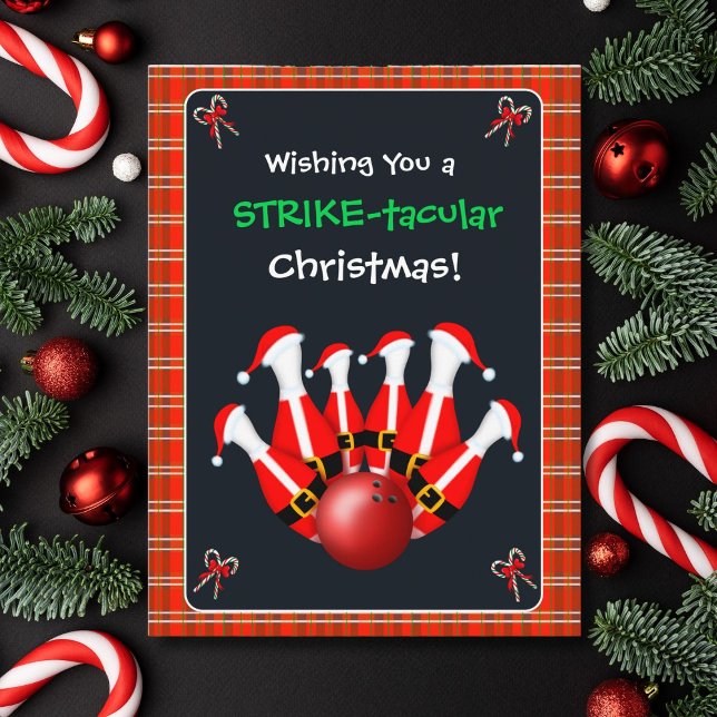 Carte Postale Joyeux Noël Bowling  (Créateur téléchargé)