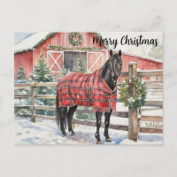 Joyeux Noël Cheval Noir