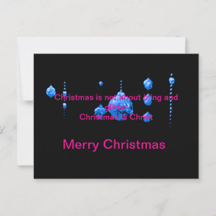 Carte Postale Joyeux Noël Dancing Balls Bleu j Gibney Zazzle
