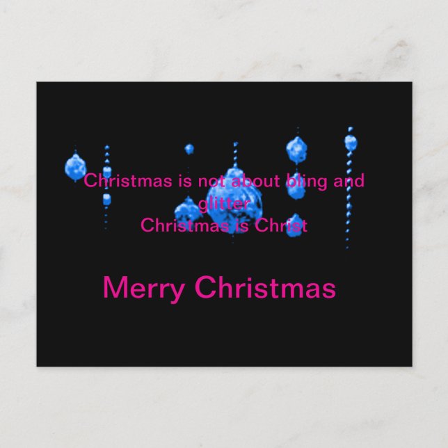 Carte Postale Joyeux Noël Dancing Balls Bleu j Gibney Zazzle (Devant)