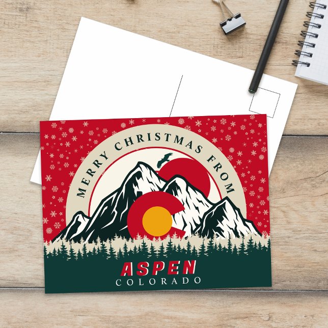 Carte Postale Joyeux Noël d'Aspen Colorado Souvenirs (Créateur téléchargé)