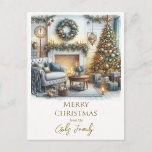 Carte Postale Joyeux Noël de chez nous à vos
