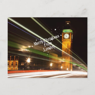 Carte Postale "Joyeux Noël de Londres" avec Big Ben