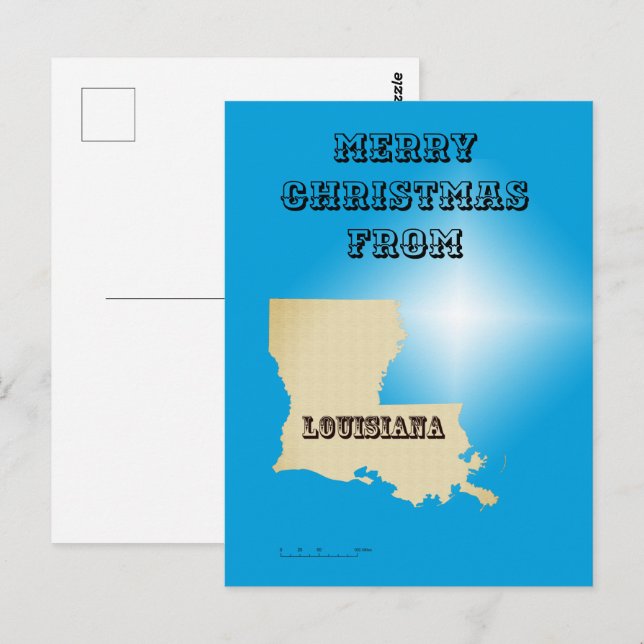 Carte postale - Joyeux Noël de Louisiane (Devant / Derrière)