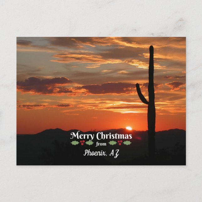 Carte Postale Joyeux Noël de Phoenix, AZ (Devant)