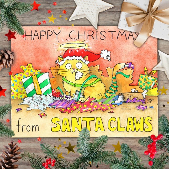 Carte Postale Joyeux Noël de Santa Claws (Créateur téléchargé)