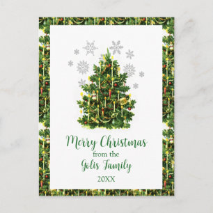 Carte Postale Joyeux Noël de style vintage 