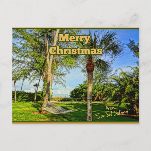 Carte Postale Joyeux Noël de Sunny Sanibel Island Floride (Devant)