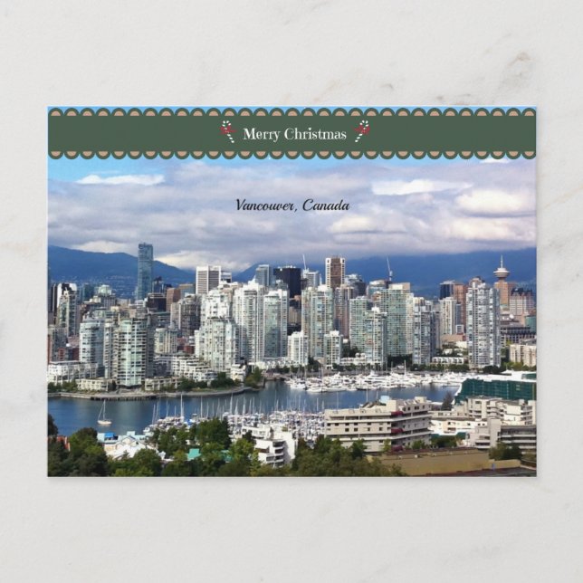 Carte Postale Joyeux Noël de Vancouver (Devant)