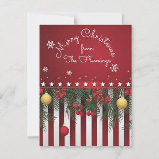 Carte Postale Joyeux Noël de (votre famille)