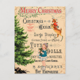Carte Postale Joyeux Noël Découpe de Renne
