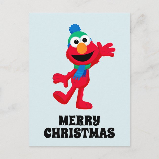 Carte Postale Joyeux Noël d'Elmo (Devant)