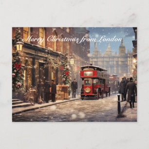Carte Postale Joyeux Noël depuis Londres