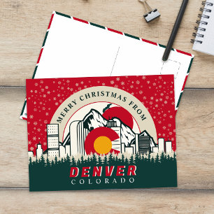 Carte Postale Joyeux Noël Des Villes De Denver Colorado