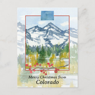 Carte Postale Joyeux Noël du Colorado Rocky Mountains