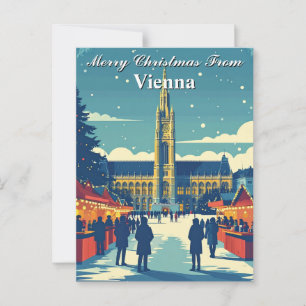 Carte Postale Joyeux Noël du Marché autrichien de Vienne