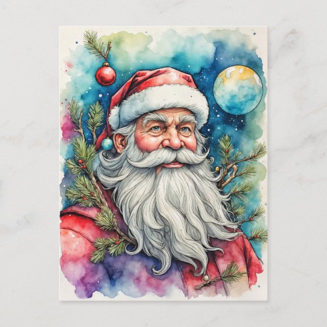 Carte Postale Joyeux Noël du Père Noël (Devant)