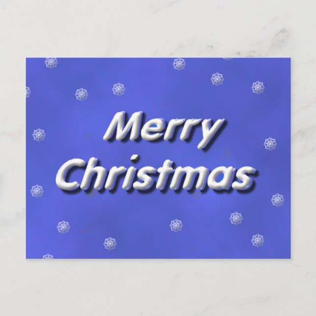 Carte postale Joyeux Noël en 3D (Devant)