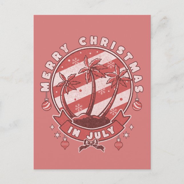 Carte Postale Joyeux Noël en juillet (Devant)