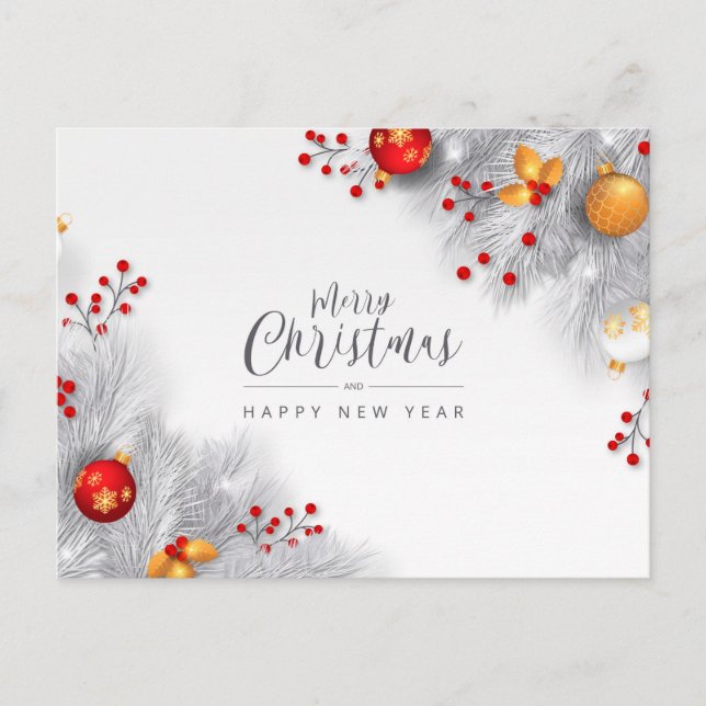 Carte Postale Joyeux Noël et Bonne Année (Devant)