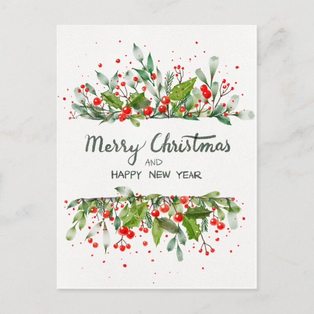 CARTE POSTALE JOYEUX NOËL ET BONNE ANNÉE (Devant)