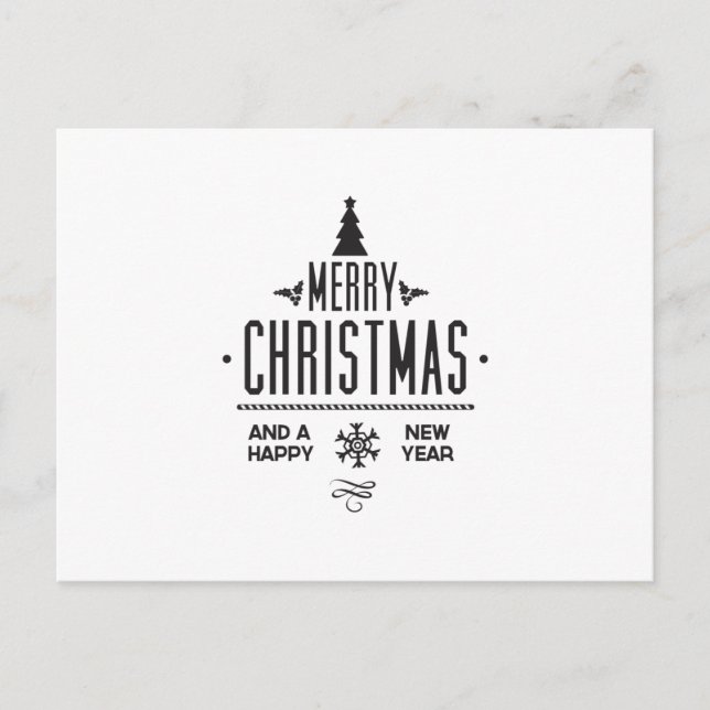 Carte Postale Joyeux Noël et Bonne Année (Devant)