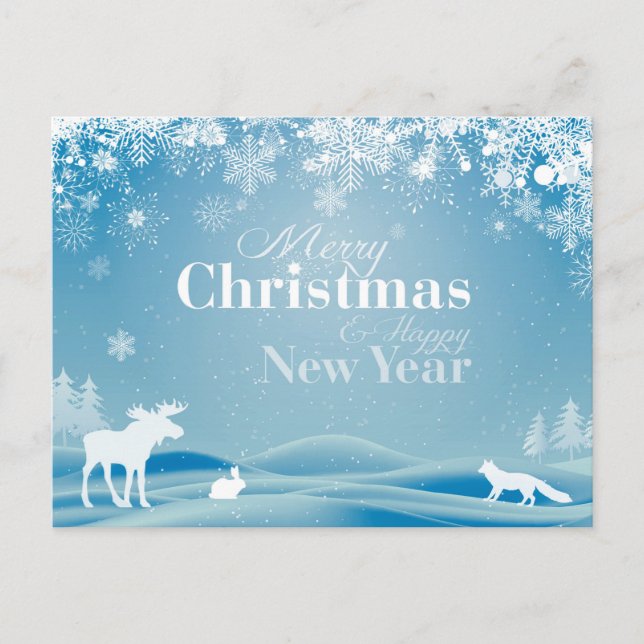 Carte Postale Joyeux Noël et Bonne Année (Devant)
