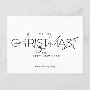 Carte Postale Joyeux Noël Étiquettes Cadeaux pour professeur de