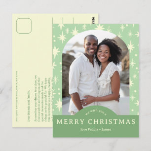 Carte Postale JOYEUX NOËL Étoiles Fête ARCH PHOTO PERSONNALISÉE