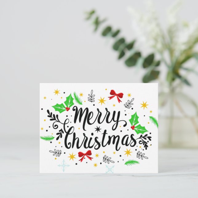 Carte Postale Joyeux Noël festif (Debout devant)
