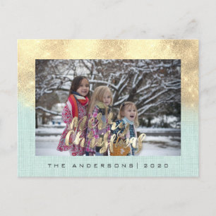 Carte Postale Joyeux Noël Gite Gold Cottage Photo Mint