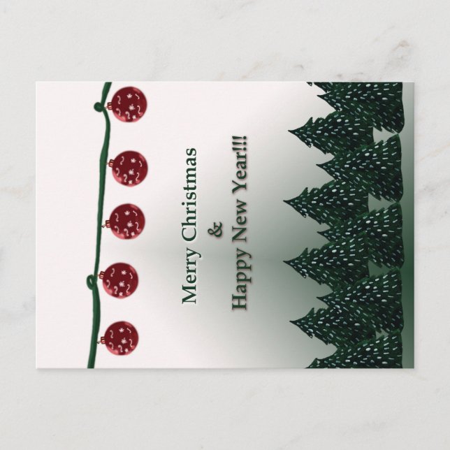 Carte Postale Joyeux Noël, Joyeux Noël du Nouvel An (Devant)