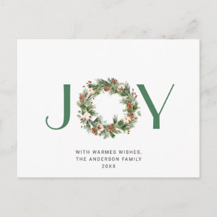 Carte Postale Joyeux Noël Joyeux Noël Pine Cônes Fir Wreath
