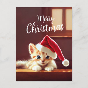 Carte Postale Joyeux Noël Kitten