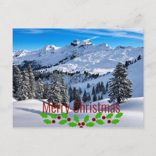 Carte Postale Joyeux Noël - Les contreforts Pittoresques des Alp